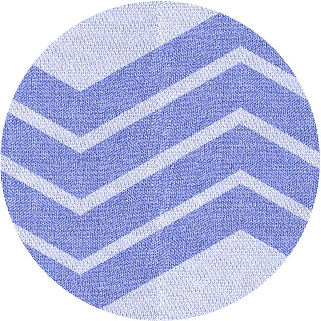 Ahgly Company Tapis d'Intérieur Lavables en Machine, Ronds, Bleu Ciel Transitionnel, Ronds de 5 Pi
