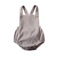 thumbnail image 1 of Newborn Baby Corduroy Sleeveless Romper Solid Color Backless Jumpsuit, 1 of 8