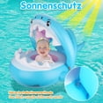 thumbnail image 3 of Adorable Anneau de Natation pour Bébé Requin avec Pare-Soleil et Clochettes, 3 of 5