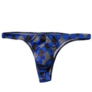 FhsagQ Underwear Men Underwear Pack Trunks Super Fit Men's Printed Underwear Ice Silk Briefs Skin Friendly Low Waist Mens Bikini Underwear Underwear for Men Pack Briefs Blue XXL