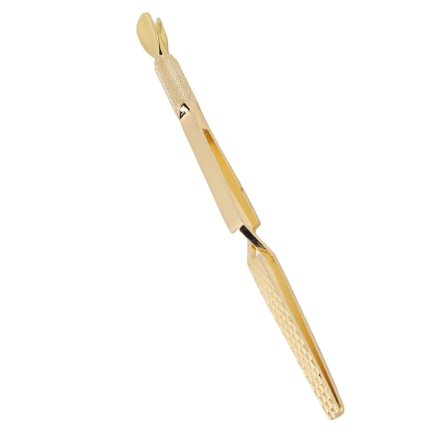 Nail Cuticle Pusher, Nail Shaping Tweezers Portable Double End For Manicure For Beauty Salon Gold