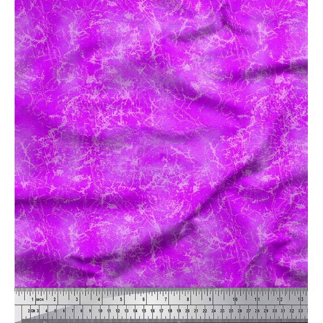 Soimoi Modal Satin Fabric Ombre Tie & Dye Texture Print Sewing Fabric Yard 42 Inch Wide