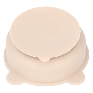 Silicone Kids Bowl, Avoid Food Spills Cartoon Bear Shaped High Low Temperature Toddler Bowl With Suction For Home Ginger,Olive Green,Brownish Red,Beige,Grey Blue,