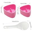 thumbnail image 2 of Leutsin Big And Small Triangular Rice Ball Mold Sushi Mold Children's Rice Bento DIY Seaweed Laver Rice With Spoon, 2 of 2