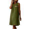 thumbnail image 1 of AherBiu Robe Débardeur pour Femmes Sans Manches à Col Rond, Robe d'Été Basique Décontractée, Robe Trapèze Courte, 1 of 7