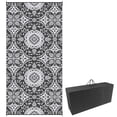 thumbnail image 1 of Outsunny Waterproof Outdoor Rug with Carry Bag 9' x 18' Gray & White Flower, 1 of 10