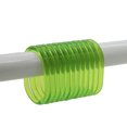 thumbnail image 1 of Anneaux de Rideau de Douche en Plastique Vert Lime Transparent - Ensemble de 12, 1 of 5