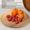 thumbnail image 3 of Modern and Personalized Walnut Wood Dinner Plate, Easy Cleaning & Lightweight for Desserts, Snacks, Fruits,Unique Japanese Style, Suitable for Tea, Reusable and, 3 of 7