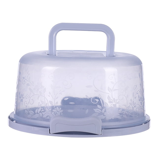 Clearance Tyidzon Cake Carrier with Lid and Handle Cake Containers Cake Holder for 10 Inch Cake with 2 Handles - Plastic Cover Two Sided Base for Transport Cake Nut Fruit Great Gifts