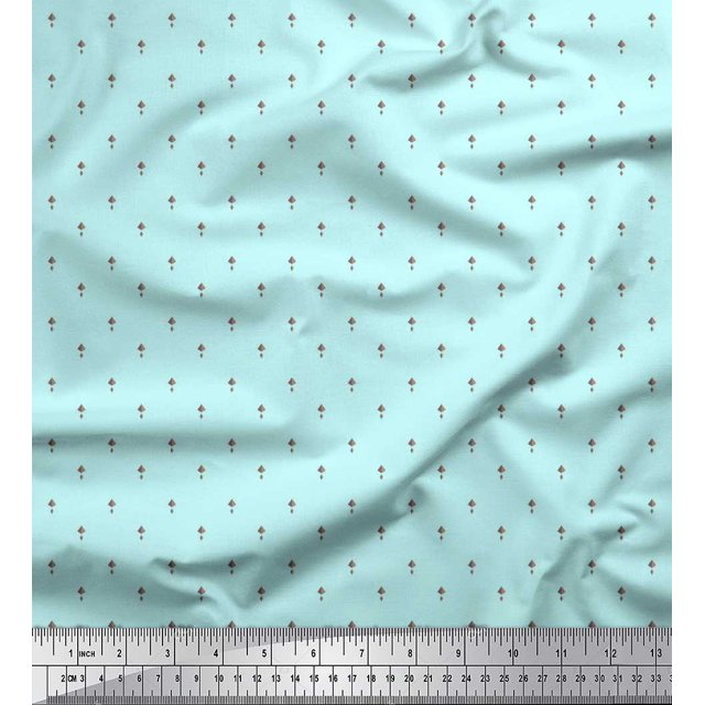 Soimoi Georgette Viscose Fabric Triangle Shirting Print Fabric by Yard 42 Inch Wide