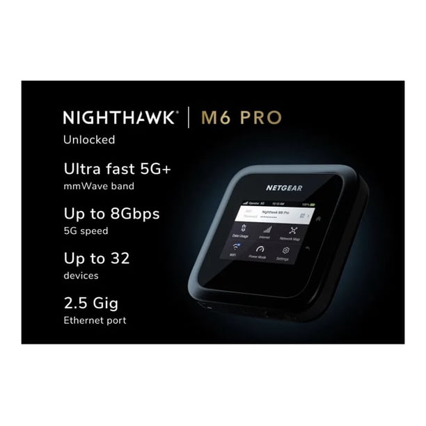NETGEAR Nighthawk M6 Pro - Mobile hotspot - 5G - 8 Gbps - Wi-Fi 5