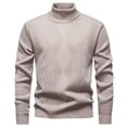 thumbnail image 1 of HAiming Chandail pour Homme à Manches Longues, Col Ras du Cou, Extensible, Décontracté, Couleur Unie, Chandail à Enfiler, Hauts, Vêtements Tendance, 1 of 8