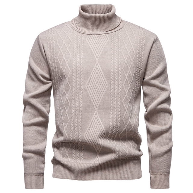 HAiming Chandail pour Homme à Manches Longues, Col Ras du Cou, Extensible, Décontracté, Couleur Unie, Chandail à Enfiler, Hauts, Vêtements Tendance