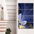 thumbnail image 1 of Blue and Yellow Large Fractal Pattern - Floral Canvas Art Print, 1 of 3