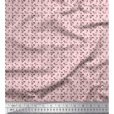 Soimoi Rayon Fabric Leaves & Floral Shirting Print Sewing Fabric Yard 56 Inch Wide