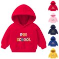 thumbnail image 1 of Zwiiyzr Chandails à Capuchon pour Enfants en Molleton Doux et Chaud, Chandail à Capuche à Enfiler pour Garçons et Filles (3-8 Ans) Rouge, 1 of 1