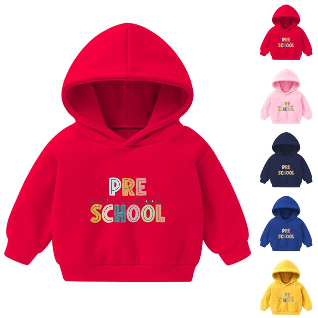 Zwiiyzr Chandails à Capuchon pour Enfants en Molleton Doux et Chaud, Chandail à Capuche à Enfiler pour Garçons et Filles (3-8 Ans) Rouge