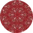 thumbnail image 1 of Ahgly Company Tapis Rond Lavable en Machine Intérieur Transitionnel Rouge Tomate, 5 Pieds Rond, 1 of 7