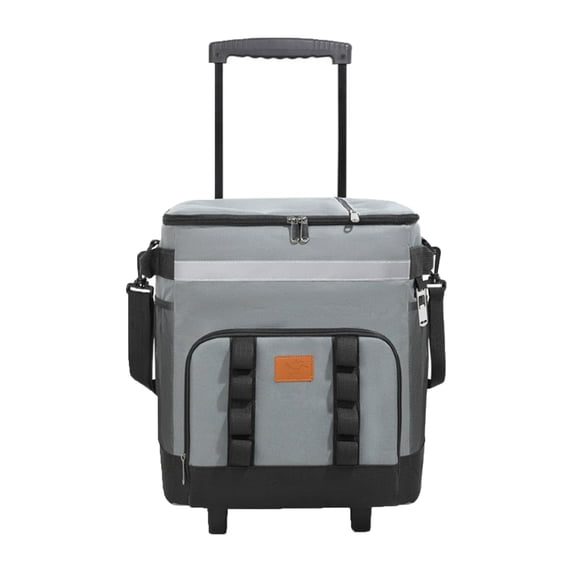 Tumotour Telescopic Handle Ice Bag For Outdoor Picnic Large Capacity Rolling Cooler With Wheels Portable Insulated Box For Car Use