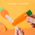 thumbnail image 2 of relayinert Milk Bottle Groove Brush Multifunctional Long-handle Foldable Dust Remover Cleaning Tools Household Kitchen Accessories Gray 1Set, 2 of 6