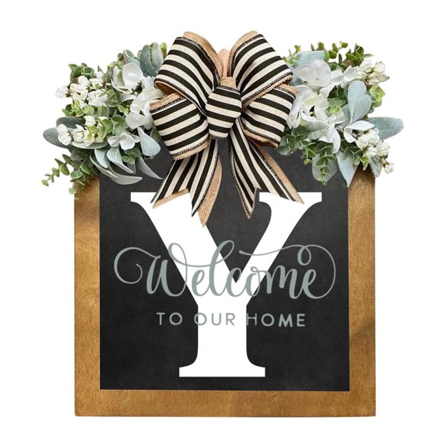 Last Name Front Door Wreath Front Door Porch Decoration for for Home Blessings Spring Parties