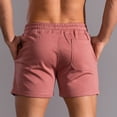 thumbnail image 4 of Yuzhih Men's Running Shorts Summer Cotton Drawstring Gym Shorts Big and Talls Basic Solid Color Sports Shorts, 4 of 5