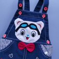 thumbnail image 4 of KIDSCOOL SPACE Baby Summer Cotton Denim 3D Bear Soft Shorts Overalls, 4 of 5
