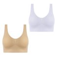thumbnail image 1 of AherBiu 2pc Plus Size Sports Bras for Women Large Bust High Support Padded Bralettes Seamless Workout Underwear, 1 of 7