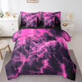 thumbnail image 1 of Erosebridal Ensemble de Literie Rose Vif Éclair Format Grand Lit, Ensemble de Lit Nature Tonnerre, Literie Moderne Néon Lumineuse Réversible Format Grand Lit, Microfibre Décor de Chambre, 7 Pcs, 1 of 5