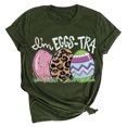 thumbnail image 2 of EGNMCR Chemise de Pâques Chemises pour Femmes Imprimé de Pâques Femmes Impression Manches Courtes Haut Manches Courtes Col Rond Haut Chemise T-Shirts pour Femmes, 2 of 3