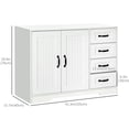 thumbnail image 3 of HOMCOM Buffet Moderne Armoire de Rangement, Placard d'Accent Autoportant Blanc, 3 of 10