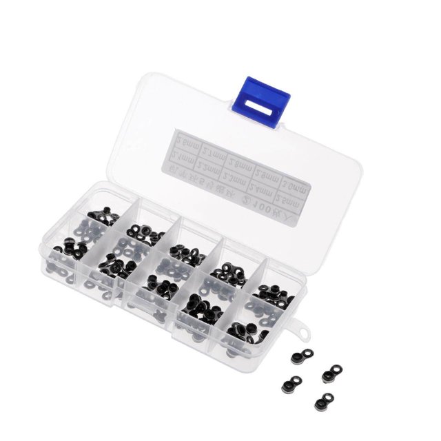 100pcs Rod Repair Kit Mixed Size Fishing Rod Eye Rod Guides Line Ring Tips 2.1-3.0mm