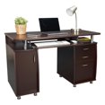thumbnail image 3 of Techni Mobili Engineered Wood Computer Desk w/CPU Stand Compartment in Chocolate, 3 of 10