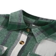 thumbnail image 4 of Women Plaid Windbreaker Coat Button-down Long Sleeve Lapel Jacket With Pockets Fall Spring Outwear, 4 of 6