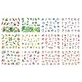 thumbnail image 2 of EGNMCR Nail Stickers Nail Watermark Sticker Gold Watercolor FlowerColor Nail Sticker 1PC Nail art, 2 of 2