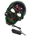 thumbnail image 4 of Face Shield Halloween Scary Full Face Guard LED Luminous Skeleton Head Party Cosplay Prop, Green, 4 of 6
