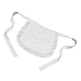 thumbnail image 1 of Apron Sleeve Elegant White Ruffled Waist Apron for Women and Cooking Utility Half Apron for Everyday Kitchen, 1 of 4