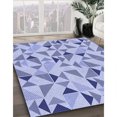 thumbnail image 3 of Ahgly Company Tapis d'Intérieur Lavable en Machine Carré Transitionnel Bleu Ciel, 7 Pieds Carré, 3 of 7