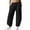 Style1-Black pants for women, variant on Maqroz Womens Sweatpants Joggers with Pockets Casual Workout Outdoor Cycling Jogger Running Pants Mid Waist Baggy Lounge Travel Pants Elastic Cuffed Ankles Gray L