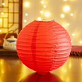thumbnail image 1 of Paper Lanterns Red Paper Lanterns 30x30cm Traditional Solid Color Lampshade for Spring Courtyard Decoration 1Pcs JASKFLY, 1 of 8