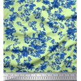 thumbnail image 1 of Soimoi Poly Georgette Fabric Leaves & Floral Artistic Decor Fabric Printed Yard 42 Inch Wide, 1 of 1