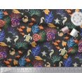 thumbnail image 3 of Soimoi Moss Georgette Fabric Coral,Fish & Sea Turtle Ocean Decor Fabric Printed Yard 42 Inch Wide, 3 of 3