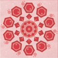 thumbnail image 1 of Ahgly Company Tapis d'Intérieur Lavable à la Machine, Carré, Transitionnel, Rose, Tapis de Zone, 4 Pieds Carré, 1 of 7