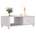 thumbnail image 2 of vidaXL Coffee Table HAMAR White 100x55x35 cm Solid Wood Pine, 2 of 5