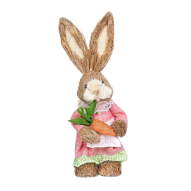 Easter Decorations Easter Simulation Bunny Home Garden Bunny Decoration Creative Straw Bunny