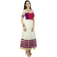 thumbnail image 2 of Bimba Robe Ethnique Indienne pour Femmes, Kurta Kurti Anarkali en Filet Longueur au Sol, 2 of 5