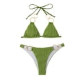 thumbnail image 3 of Penkiiy Cheeky Triangle Bikini Sets for Women Sexy String Bathing Suit 2 Piece XL Green, 3 of 4