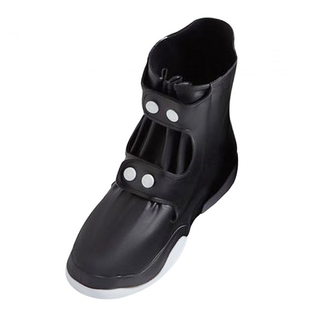 Couvre-chaussures Réutilisables Surchaussures Souples Bottes de Neige Chaussures Protection Couvre-Chaussures de Pluie TTG Noir