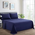 thumbnail image 1 of Marina Decoration 600 Thread Count Ultra Soft Deep Pocket Hotel Standard Solid Bedding Long Staple Percale Cotton All Season Sheet Set with Pillowcase, 1 of 7