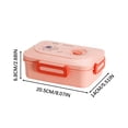 thumbnail image 2 of TIMIFIS Bento Box Student Plastic Partition Bento Box Can Be Microwave Heated, Sealed, and Portable Lunch Box for Office Workers Lunch Box, 2 of 2